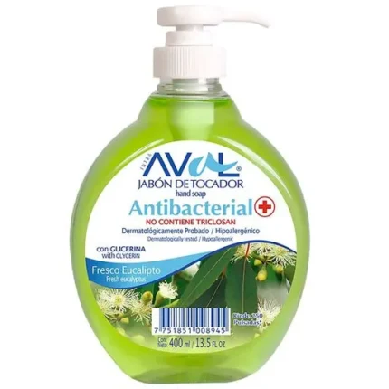 Jabón Líquido Antibacterial Fresco Eucalipto 400 ml – Aval