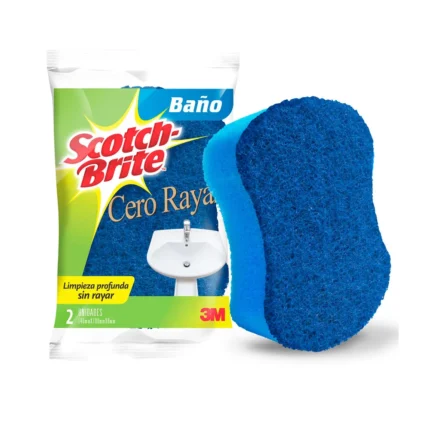 Esponja Scotch-Brite Cero Rayas Azul/Celeste – Baño x Unidad