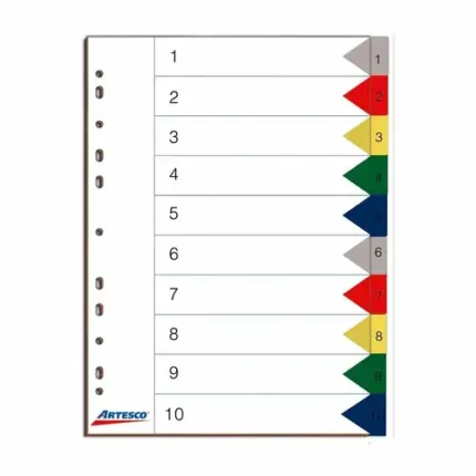 Separador Con 10 Divisiones A4 Artesco